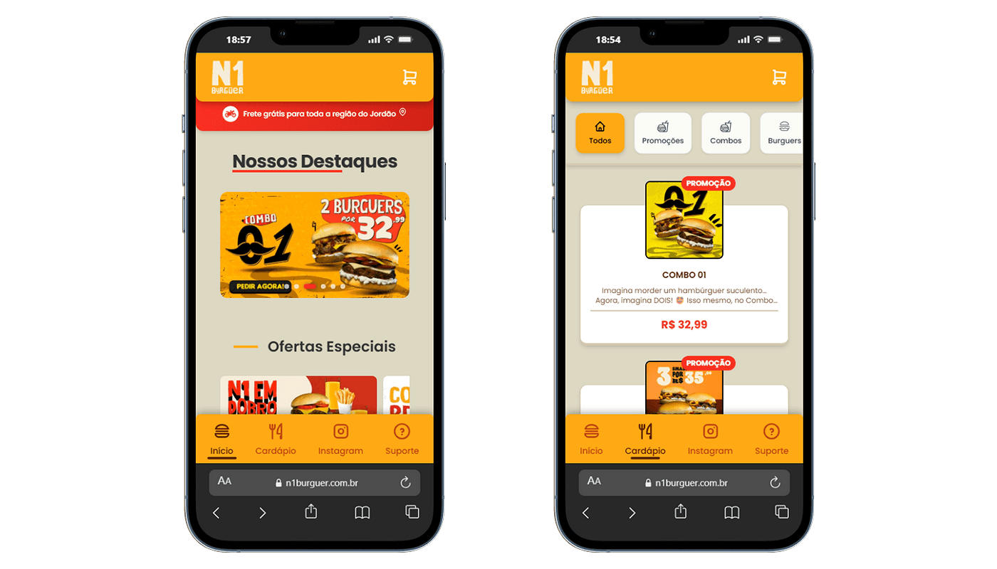 Preview do projeto Cardápio Digital — N1 Burger